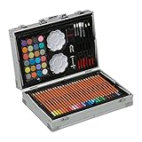Completo: Set con 28 lápices de color, 33 rotuladores, 48 acuarelas, 24 pasteles al óleo y más