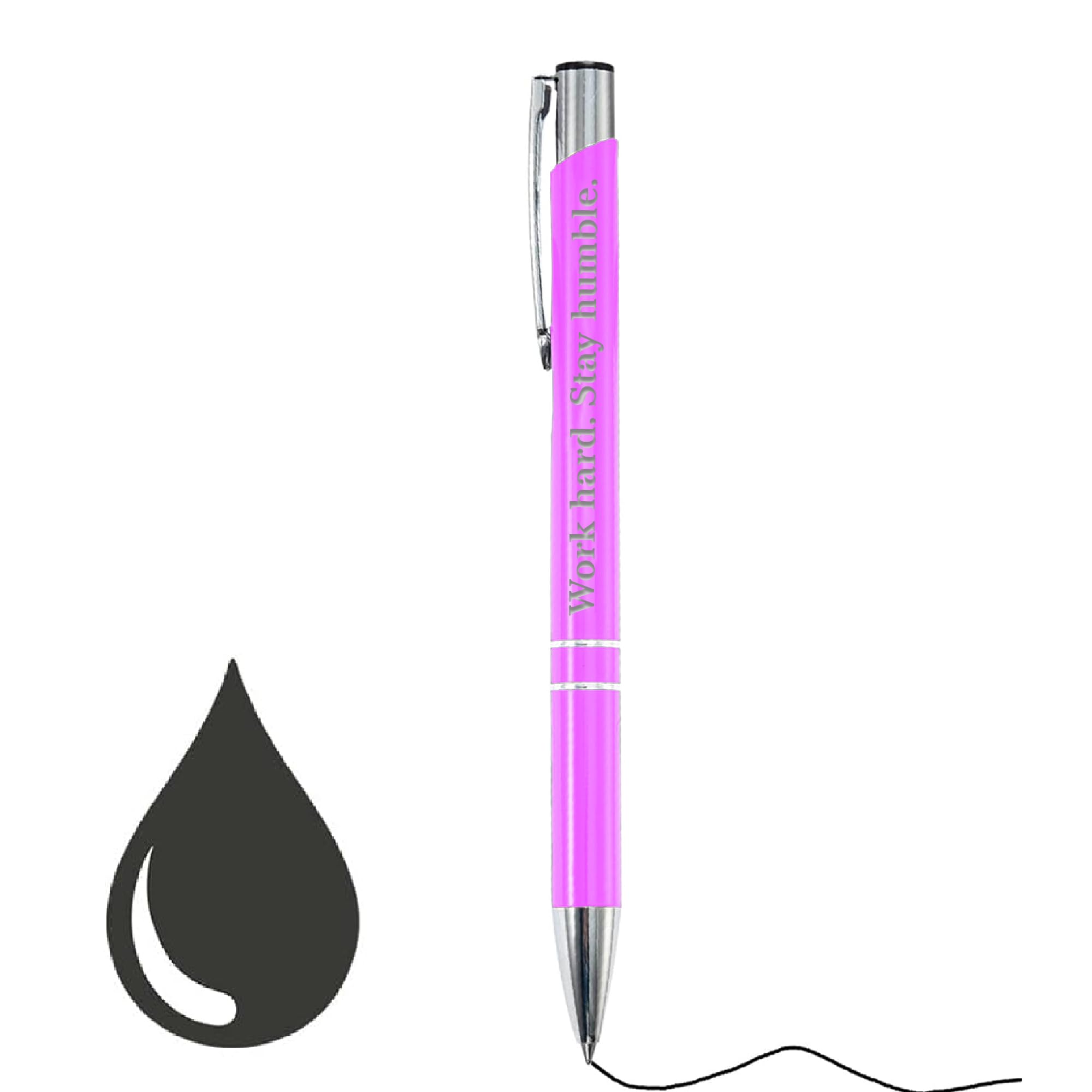 KreateSquare Custom Ballpoint Pen, Personalised with Your Choice of Text, Pen Gifts for Men Women Student, Aluminium, Fine Point & Black Ink, Unique Present — image 1