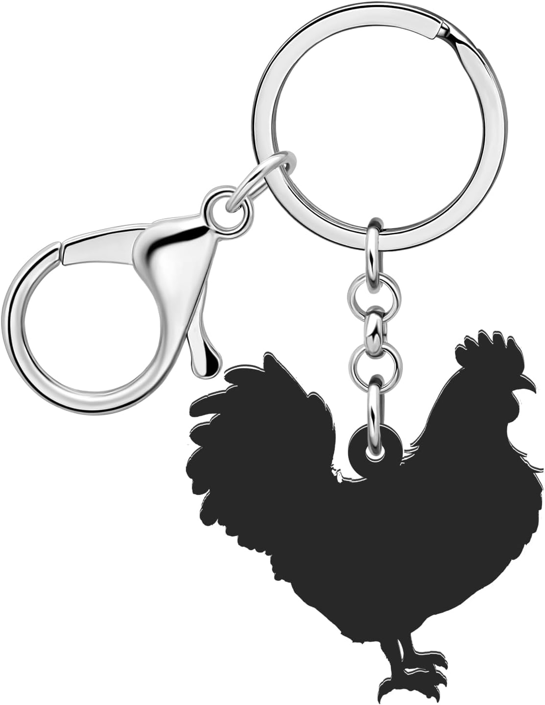 Acrylic Cute Chicken Hen Rooster Keychain for Women Key Rings Gifts for Car Purse Bags Keys Pet Lovers Accessories image 5