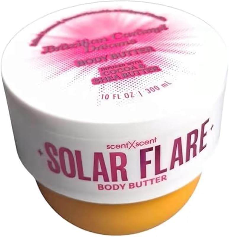 Solar Flare Body Butter, Brazilian Caramel Dreams, Smooth, Moisturizing, 10 oz FULL SIZE