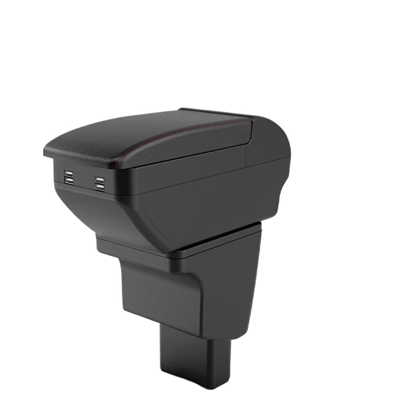 Ggwqoops Car Armrests For Hyundai I10 Car Armrest Box Interior Details Retrofit Parts Central Storage Accessories Armrest Box(B1 Red line 4 USB)
