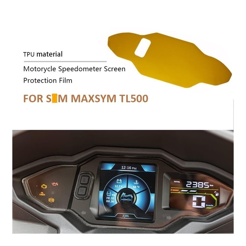 Instrumento Motocicleta Velocímetro Medidor Película De Protección contra Rayaduras Pegatina De Pantalla De Salpicadero para S&M MAXSYM TL 500 TL500 película velocímetro