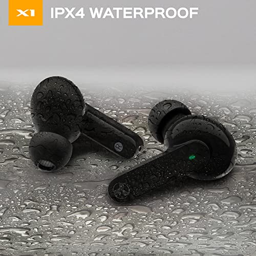 Treblab X1 - True Wireless Earbuds, Ipx4 Waterproof Bluetooth Earbuds With Touch Control, Voice Assistant, Transparency Mode, And Gaming Mode, Up To 24 Hour Playtime, Includes Charging Case, Black #TOP7
