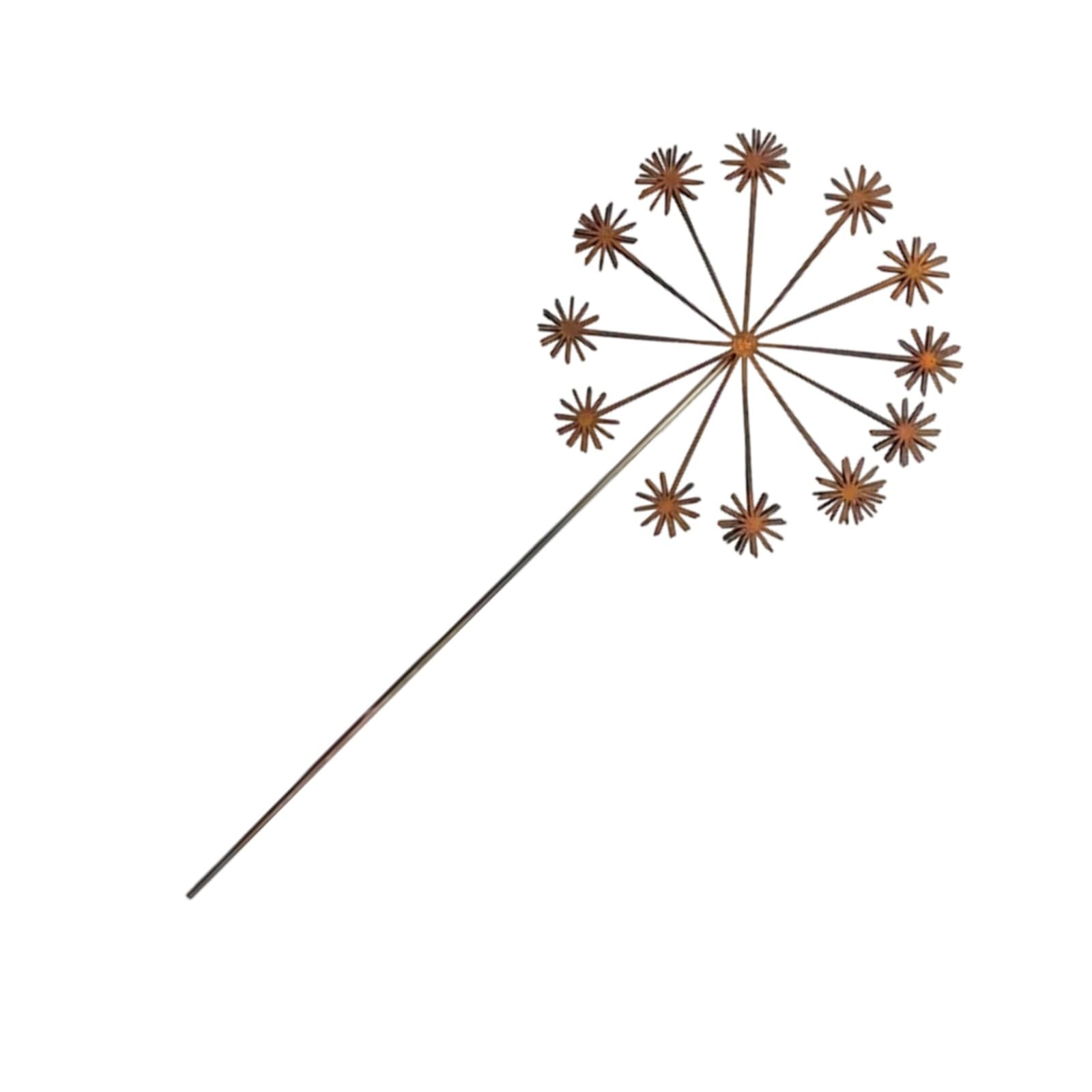 Shurhome Rusty Metal Flower Rust Garden Art Flower Piles Decorative Plant Stakes Home Decoration Metal Flowers Stakes