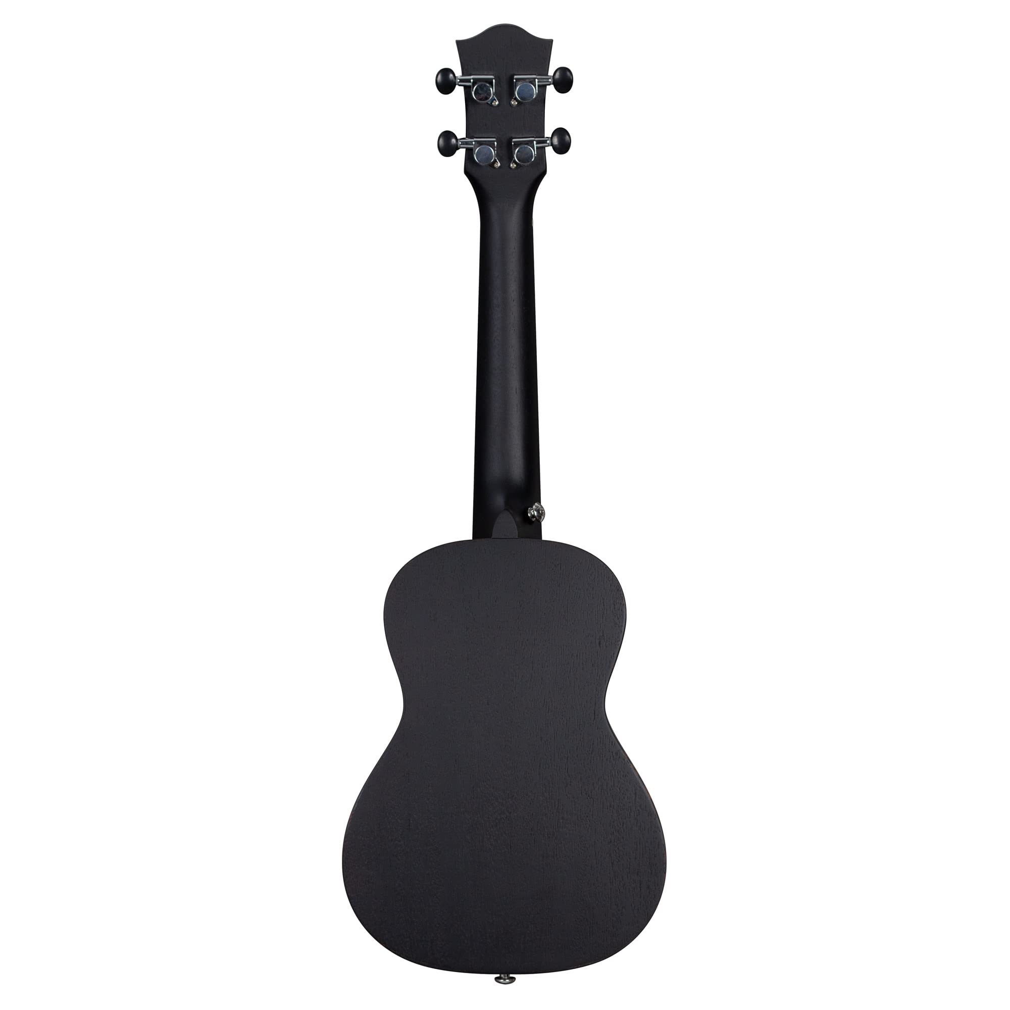 Cascha Mahagoni Konzert Ukulele Erwachsene & Kinder in Schwarz - inkl. 3 Plektren & gepolsterte Tasche - Mahagoniholz-Ukulele für Anfänger & Fortgeschrittene - Aquila Nylon-Saiten