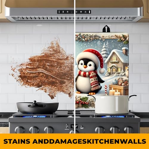 Image of Christmas Stove Top Cover Snowman Stove Top Cover for Home Decoration Kitchen Pad Non-Stick Washable Cooktop Covers Countertop Protector Keep Stove Clean 28 inchx20 inch (Snowman)