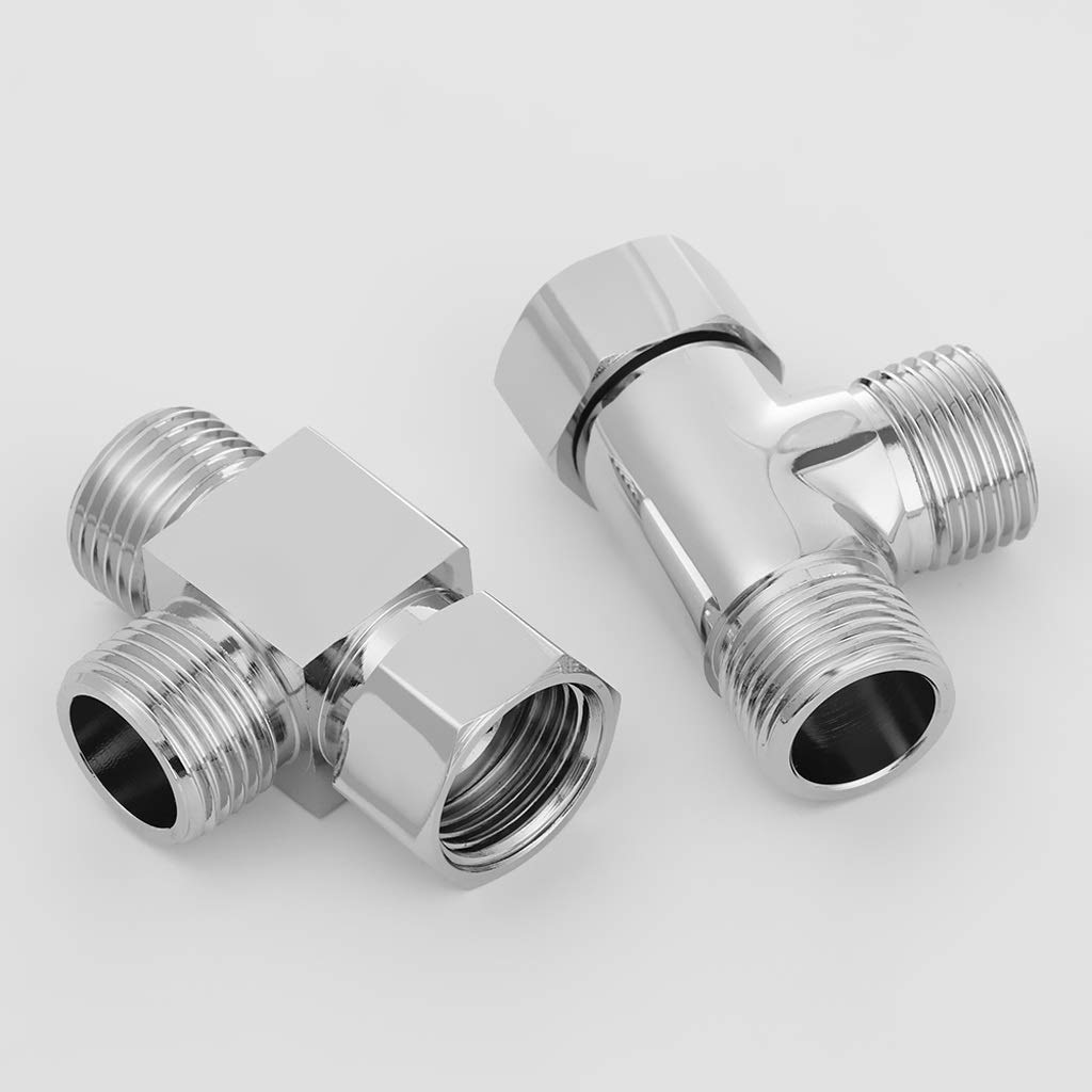 Séparateur de robinet 1/2 en laiton chrome à 3 voies pour doubler une arrivée d'eau
