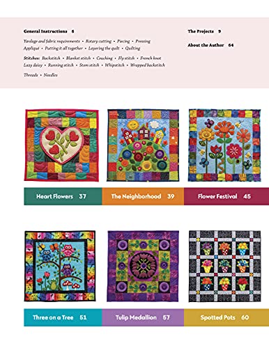 C&T Publishing CT-11437 Cool Cotton & Whimsical Wool Quilts: 12 Contemporary Folk-Art Projects thumb #8