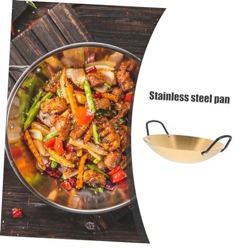 Wok de acero inoxidable con doble asa y recubrimiento antiadherente miniatura 3