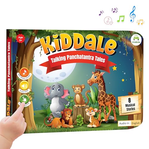 Image of Kiddale English Panchatantra Animal Story Book|Top Moral Short Stories in English for Kids| Touch, Read and-Listen Musical Tales with Colorful Illustrations| Ideal Gift for 3-8 Year Children