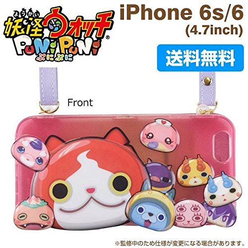 ???????? Bandai YW-21PK Yo-Kai Watch Punipuni Flip Case for iPhone 6s/iPhone 6 (with Strap), Pink