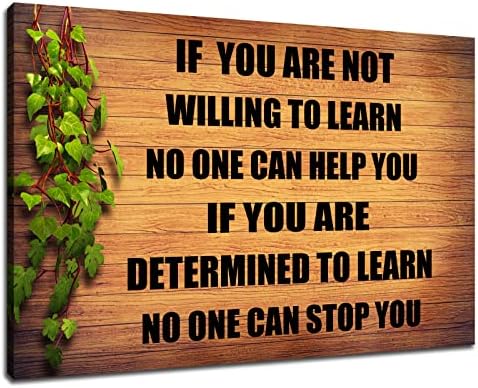 Inspirational Wall Art for Office Motivational Quotes Canvas Wall Art Positive Energy Poster Print Office Quote Wall Art Contemporary Canvas Painting Home Kitchen Bedroom Decoration [18''W X 12''H]