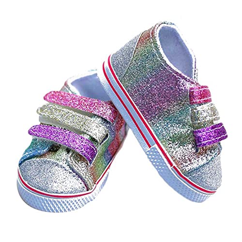 HUIEU Doll Clothes Purple Series Dsiney Mermaid Dress Shoes for 18 Inch American 43CM Reborn Baby New Born Doll,Girl's Russia Toy DIY Window Decoration Crafts Cute (Color : B203)