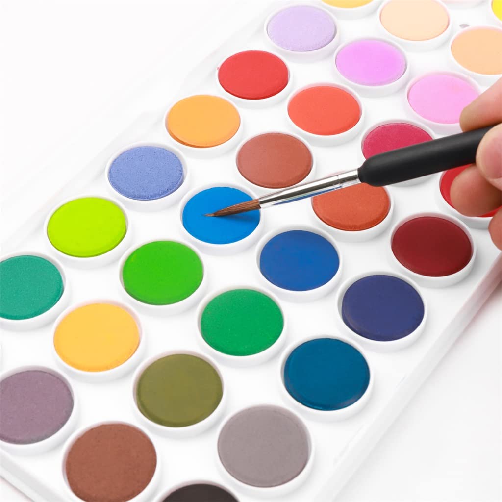 Set di pennelli in Miniatura, Professionali, in Nylon, con Gancio, Linea di Penna, Disegno Artistico, per Pittura acrilica ad Acquerello