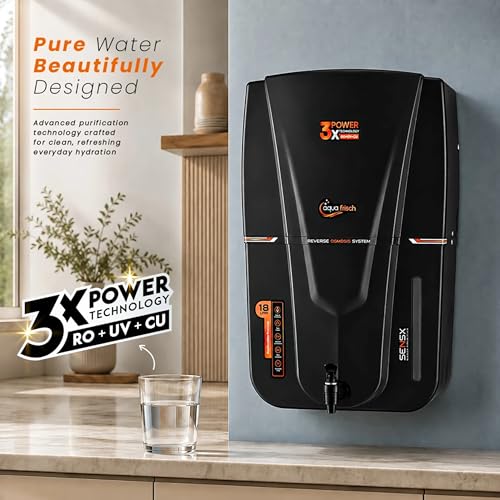 Image of Aqua Frisch Prime 18 L RO + UV + UF + Copper + TDS Control Water Purifier (Black)