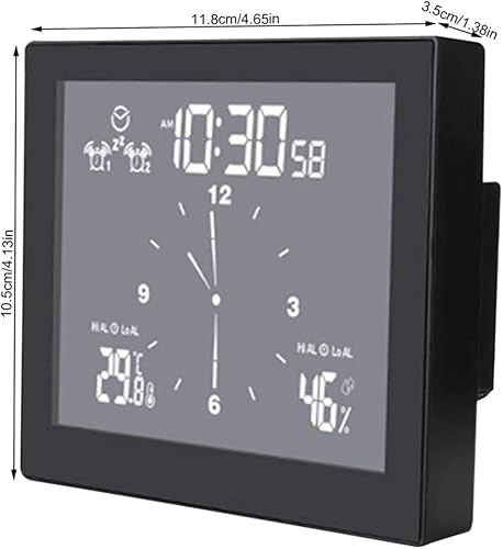 Miniatura 2 de Reloj de pared digital para baño, ducha, cocina, temporizador de pared con alarma, pantalla LCD grande, temporizador de pantalla táctil, tiempo de