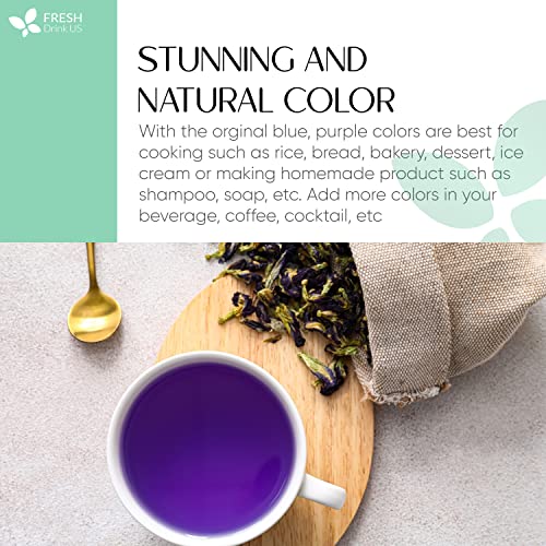 Image of FreshDrinkUS, 150 Premium Soursop Graviola Leaf Tea Bags, 100% Natural and Pure from Soursop Leaves, Handmade, Made With Natural Materials-Corn Fiber Tea Bag, Sugar /Caffeine /Gluten Free, Hoja Guanabana Tea (Butterfly Pea Flowers, 1.3oz (Pack Of 1))