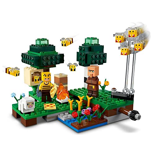 Image of LEGO 21165 Minecraft The Bee Farm, Building Set with Beekeeper and Sheep Figures, Toy for Boys and Girls Ages 8+