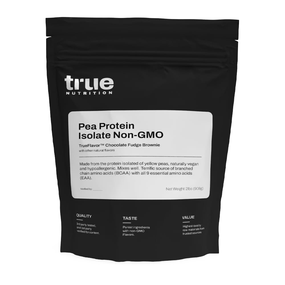 True Nutrition Proteína vegetal de ervilha, Chocolate Fudge Brownie, 907 g