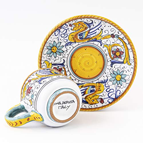 Fima-thatsArtecom-Italian-Ceramic-Espresso-Cup-Saucer-Raffaellesco-Deruta-Hand-Painted-Cup-Made-in-Italy-Ceramics-Handmade-Coffee-Cups-Italian-Ceramics-Deruta-Italian-Pottery