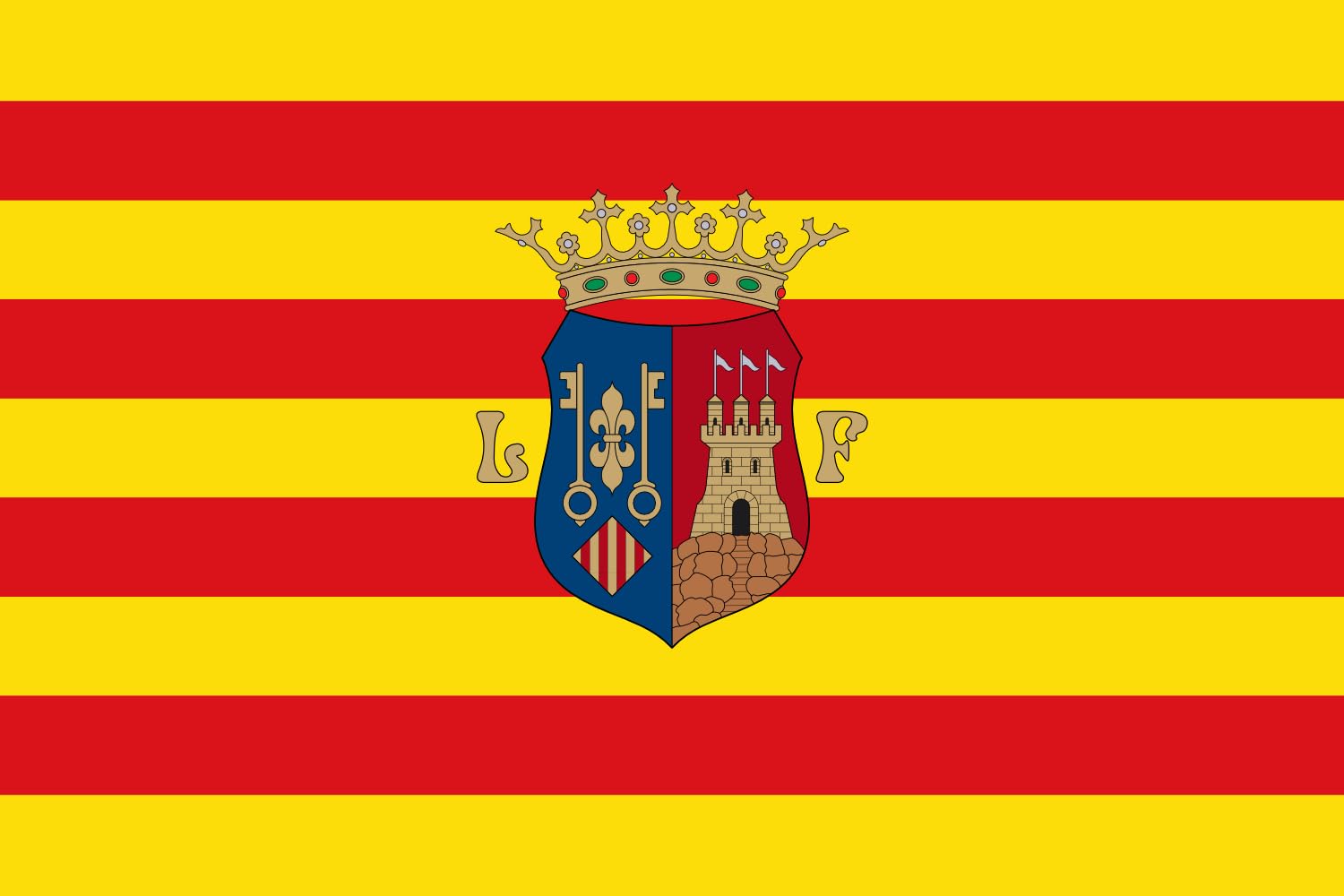 Drapeau paysage Xixona grand format 90x150cm pour mât extérieur