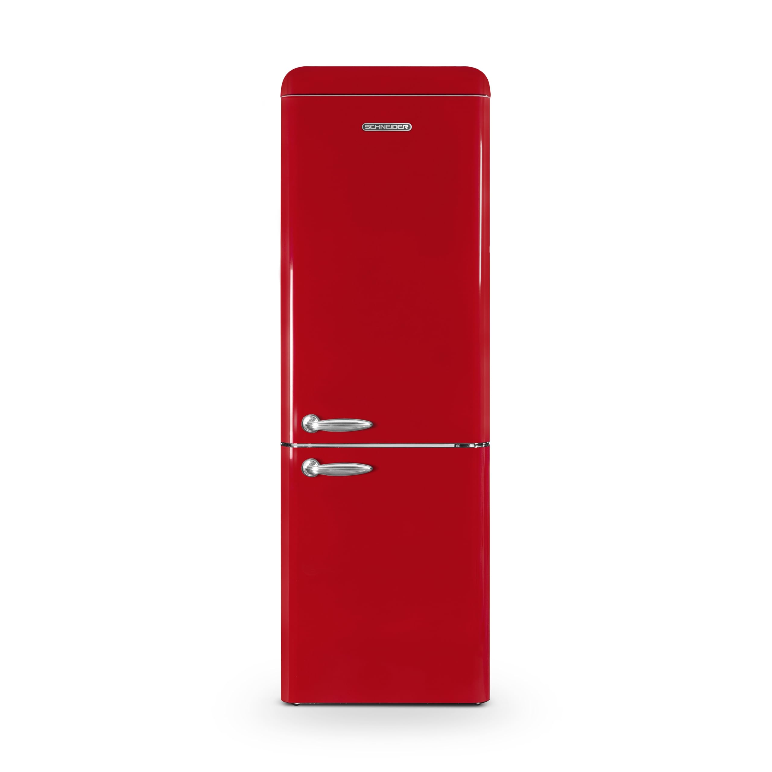 Schneider SCCB300V-​RE - Réfrigérateur combiné 304L Vintage Rouge