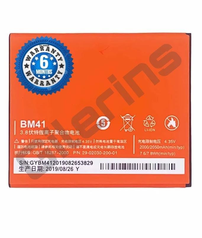 Image of Original BM41 Battery for Redmi 2050mAh /7.8WH 3.8V Battery with 6 Month Warranty***(D94)