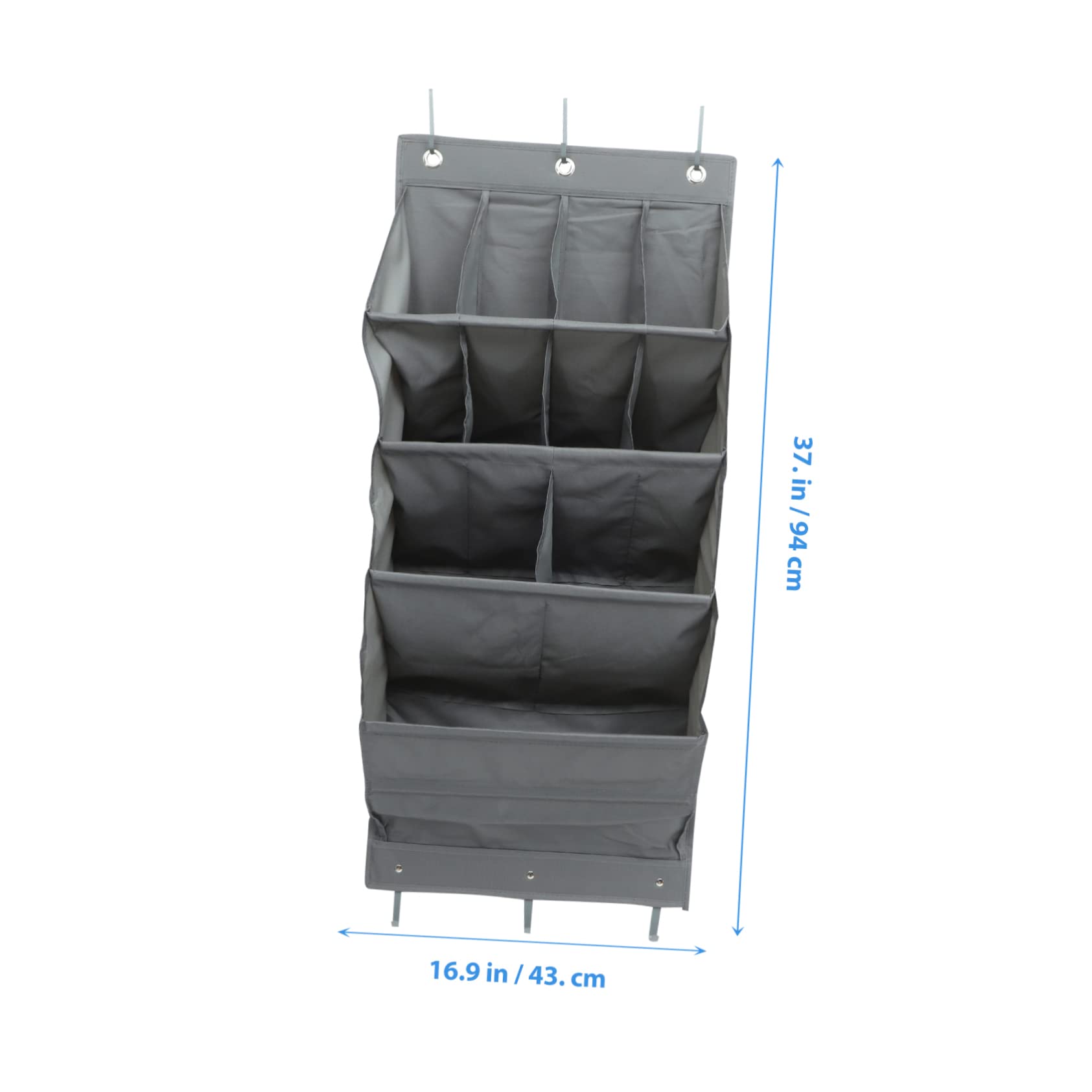 Levemolo Hanging Door Organizer 11 Pocket Wall Storage Bag Door Shoe Organizer Oxford Fabric Easy to Install No Tools Needed Grey