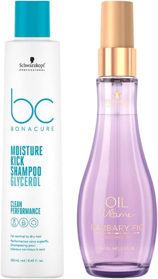 Bonacure Moisture Kick Shampoo & Ultime Barbary Finishing Oil