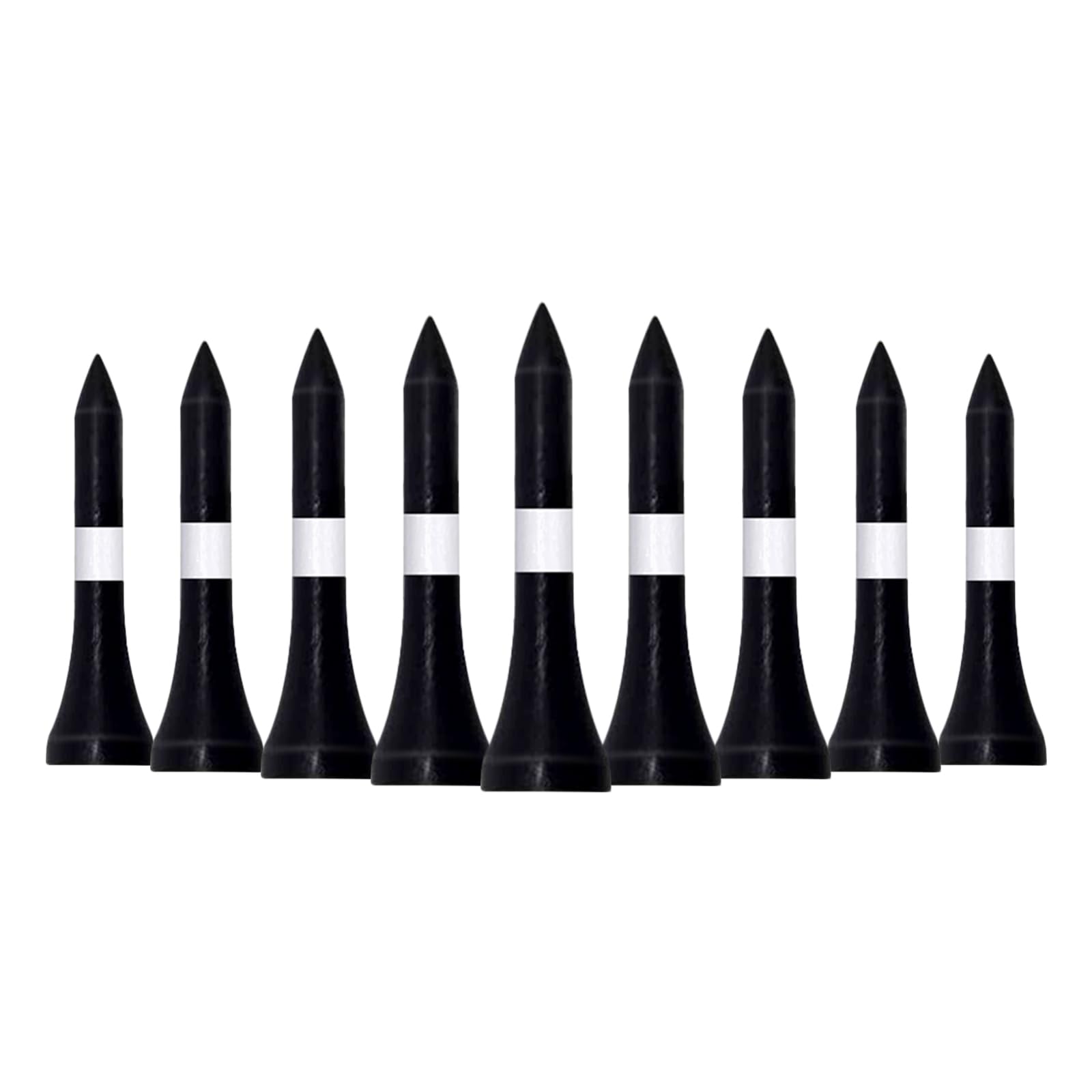 LIKOSOBamboo Golf Tees 83mm/70mm/54mm/38mm Pack of 100 Golf Tees with Height Markers, Biodegradable Sustainable Reduced Friction