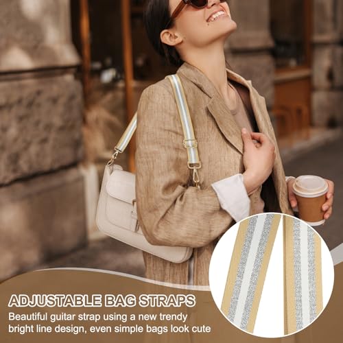 Image of PATIKIL Purse Strap, Wide Shoulder Strap Adjustable Crossbody Bag Straps Universal Replacement Shoulder Bag Belt for Women's Handbags Canvas Guitar Bag Backpack, Yellow