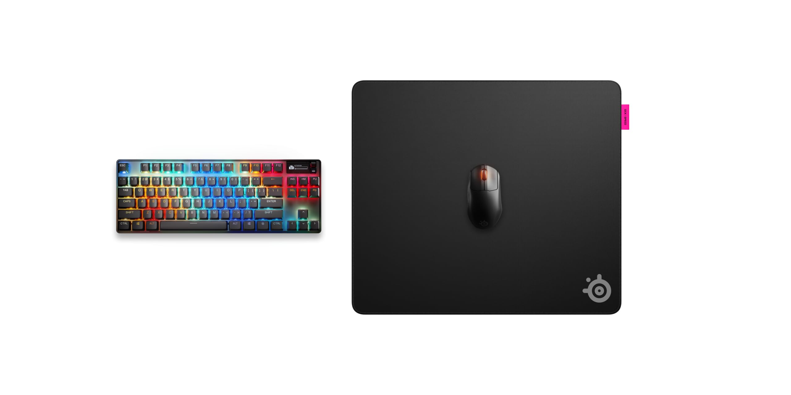 SteelSeries QcK L Performance Speed Gaming-Mauspad – Extradichte für sanftes Gleiten – Flache, abgesteppte Säume – Rutschfeste Neopren-Gummibasis – 490 x 420 mm – FPS, MOBA, RTS, MMO