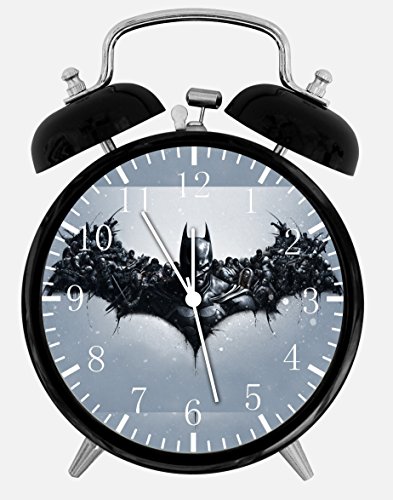 Batman Twin Bell Alarm Desk Clock with Night Light Quite Silent Non-Ticking 4 Inches Glass Face - Great Decor for Home or Office â€“ Best Gift Ideas for Birthday or Holidays E58