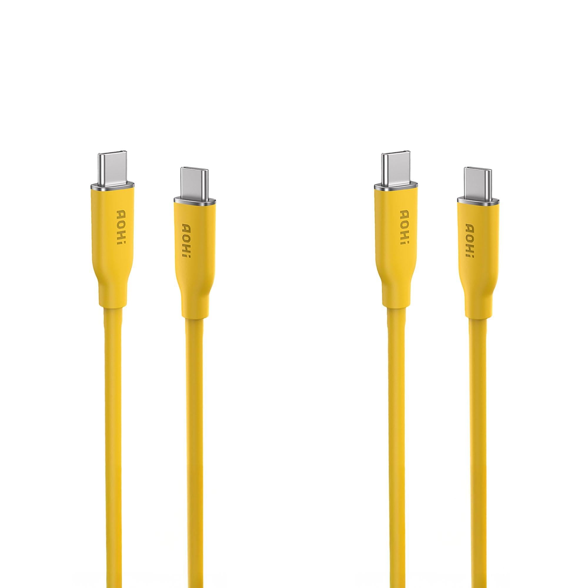 Aohi Silky Type-C to Type-C 1m PD 3.1 480Mbps 140W Süper Hızlı Şarj/Data Kablosu Seti 2'li