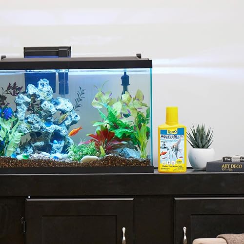 Image of Tetra AquaSafe Plus, 8.45 Ounces, aquarium Water Conditioner And Dechlorinator, Model Number: 46798162681