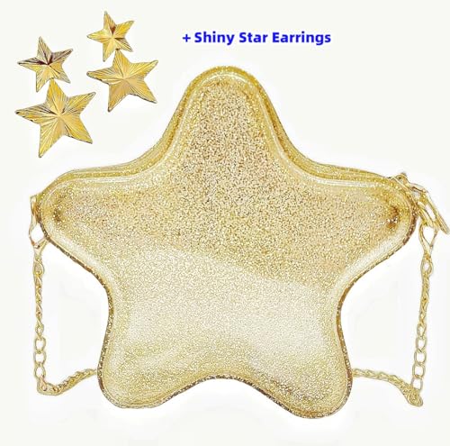Image of Women's Mini Star Tote Bag, Women's Cute PU Leather Hobo Bag Chic Star Crossbody