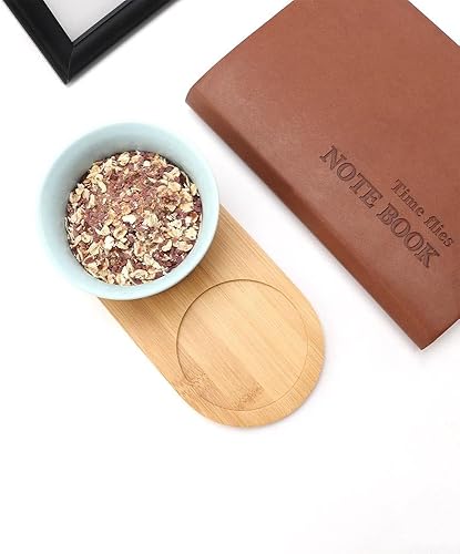 Miniatura 8 de Bandeja de molino de sal y pimienta, bandeja de bambú de té, juego de 2 recipientes redondos de sal de azúcar, contenedor de molino de pimienta para