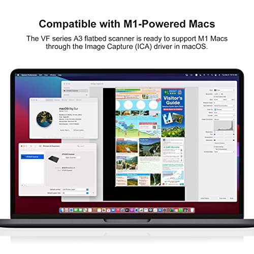 Viisan VF 3240, Flachbettscanner DIN-A3. Max. Auflösung 2400x2400 DPI. Software für Bildbearbeitung und Texterkennung. High-Speed Scannen.