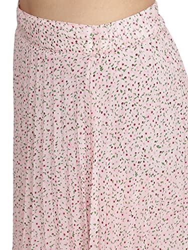 Image of NUEVOSDAMAS Floral Printed Pleated Navy /Multi Skirt