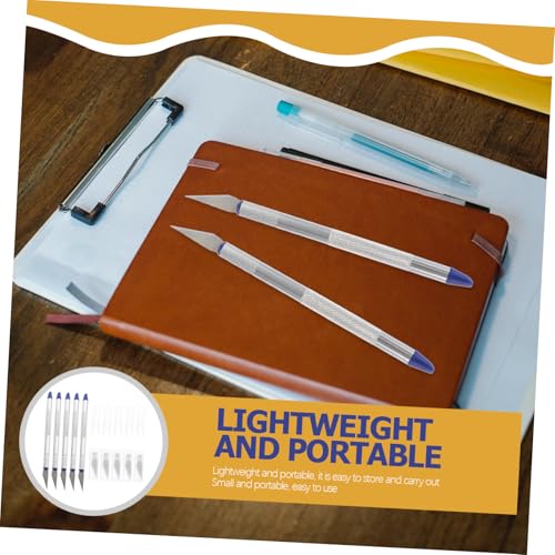 Bolígrafos de grabado de seguridad con mango de aluminio para corte de papel preciso 8