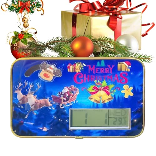 Reloj de Navidad digital con temperatura y fecha para salon y cocina 2
