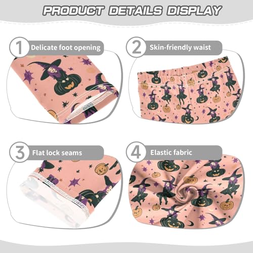 Girls Leggings Soft Toddler Ankle Length Bottoms Halloween Cute Witch Kids Dance Yoga Pants 4-10 Years3