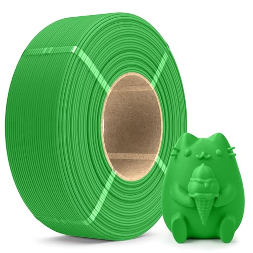 Image of SUNLU Matte PLA Filament Refill 1.75mm 1KG, 3D Printer Filament PLA Refill, No-Spool PLA Matte Filament for Reusable Spools Compatible with Bambu Labs Filament, 1KG /Roll Green