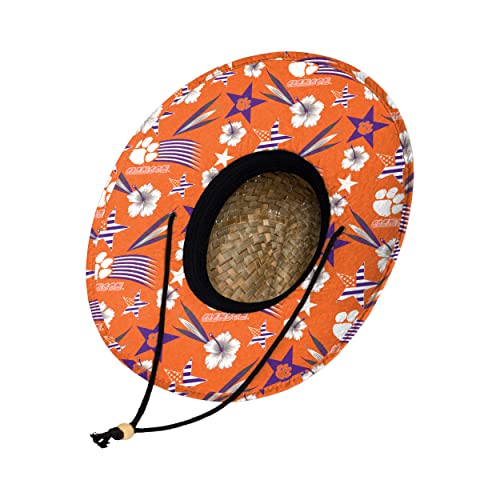 Image of FOCO Clemson Tigers NCAA Americana Straw Hat