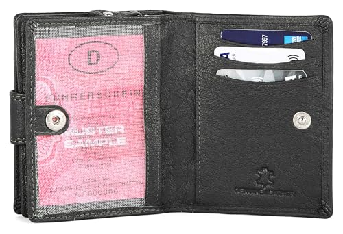 Image of WildHorn Leather Wallet for Women (Black)