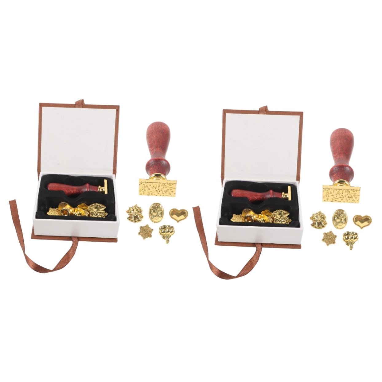 OSALADI 2 Sets Stempel Für Karten Briefversiegelung Lacksiegelstempel Wachssiegelstempel Wachsstempel Umschlagsiegel Stempelsiegel Retro DIY Dekorstempel DIY Zubehör DIY Werkzeug