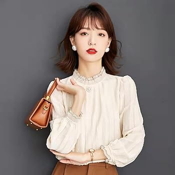 Amazon | [PH.YZBBDPG] ブラウス 長袖 レース シャツ レディース