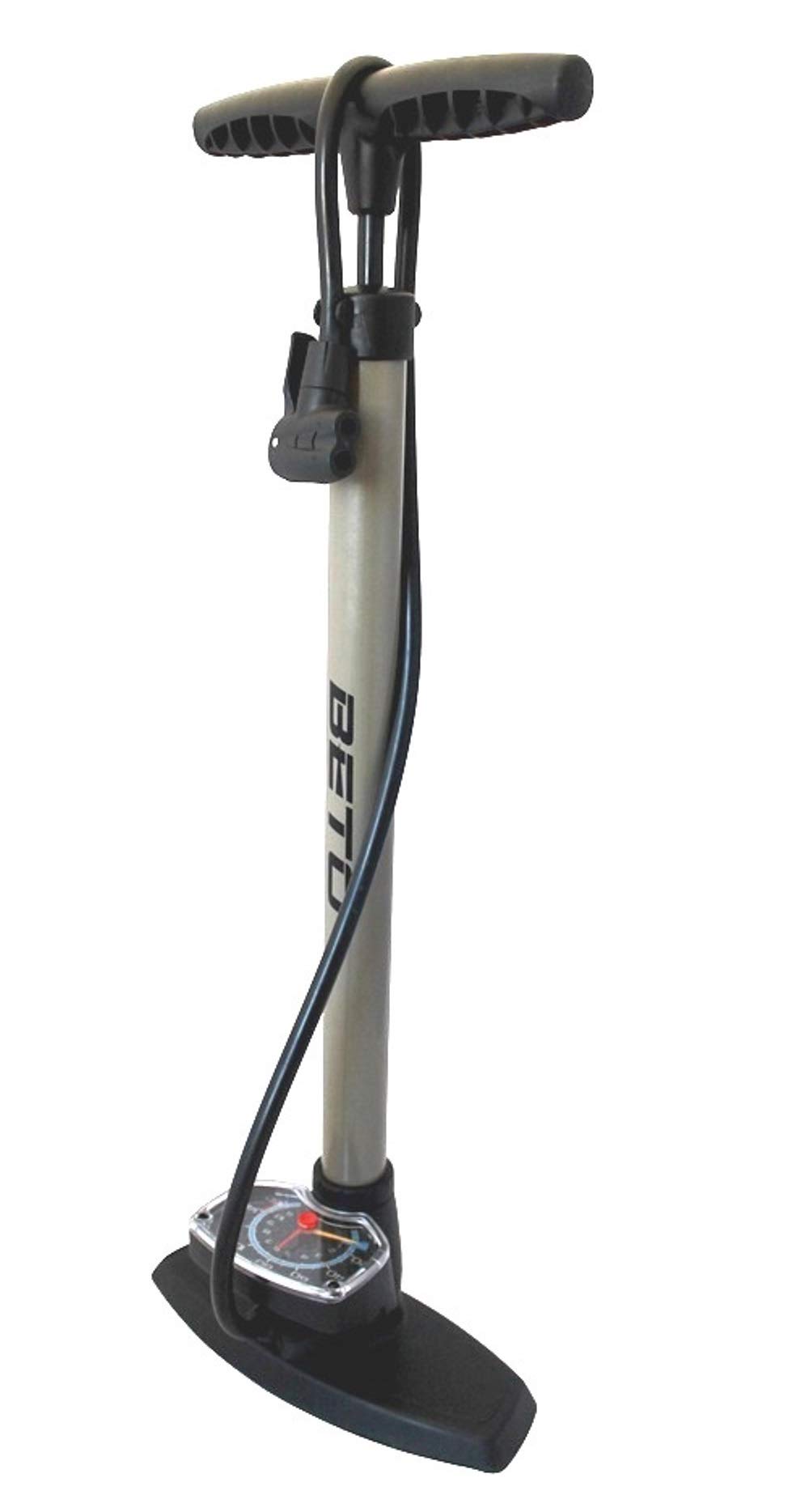 P4B | Pompa powietrza z manometrem, pompka rowerowa do wszystkich zaworów – wentyl Dunlop, wentyl francuski, wentyl samochodowy | pompka stojąca 11 bar/160 psi