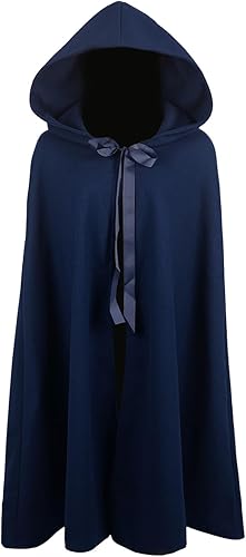 Capa renacentista con capucha, capa medieval vintage con capucha, disfraz de Hobbit para Halloween