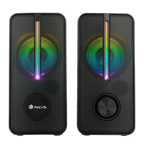 NGS GSX-150 - Altavoces de Gaming con Iluminación LED RGB, 12 W